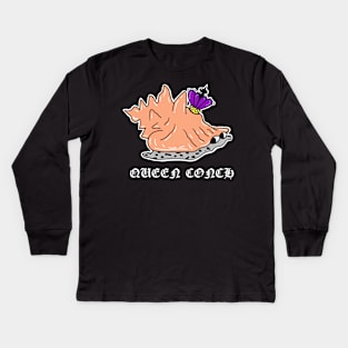 Queen Conch Snail Kids Long Sleeve T-Shirt